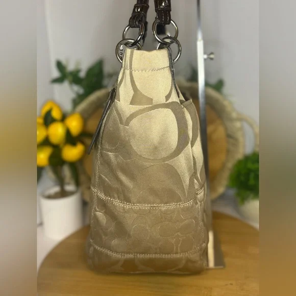 Coach Signature Alex Sateen Tote Bag D1249-20864M EUC - Picture 8 of 11